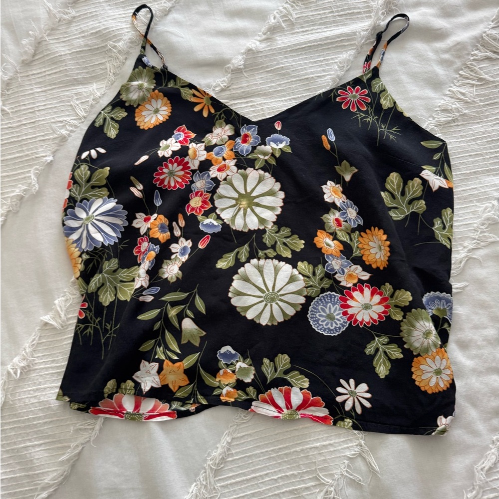 Levi's Black Floral Spaghetti-Strap Camisole